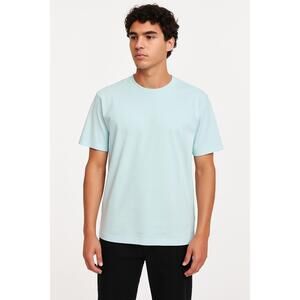 Scotch And Soda TShirt Mens Large Aqua Casual Short Sleeve‎ Crew Neck